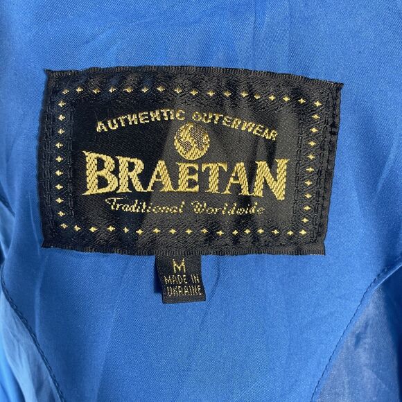 BRAETON Women's Lightweight Jacket Blue Button Up Adjustable Waist Medium - Picture 6 of 7